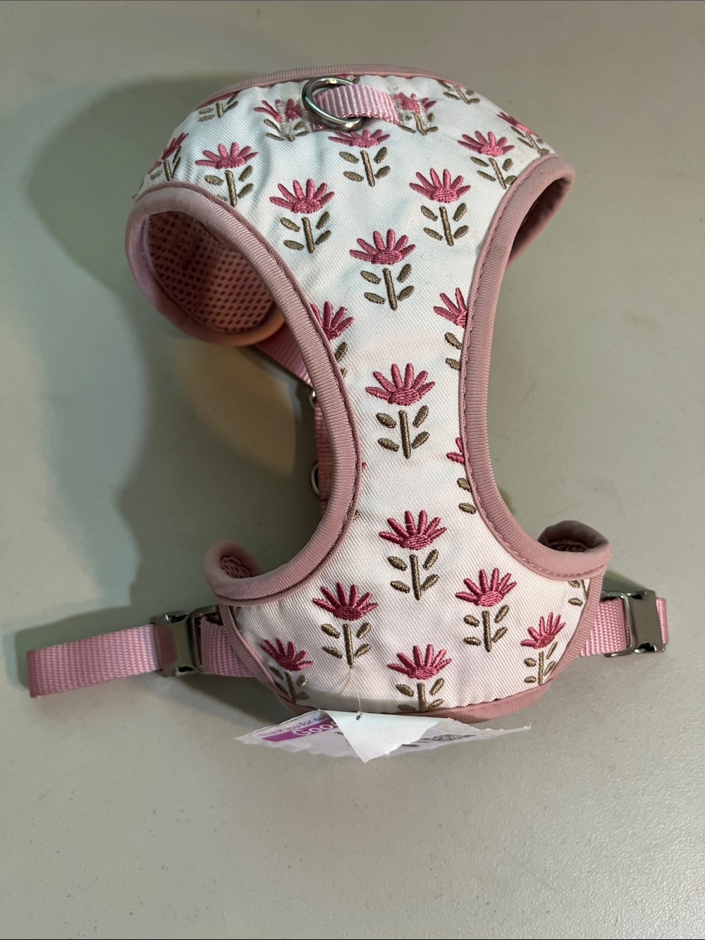 Head Pink Floral Dog Harness Vest